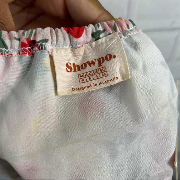 Showpo Sassy Senorita Top in White Floral size 4 - Picture 7 of 7